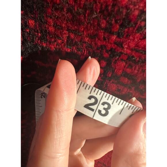 Talbots Blazer Jacket 14 Red Plaid Wool Button Academia Capsule Tweed Pockets - Picture 8 of 9